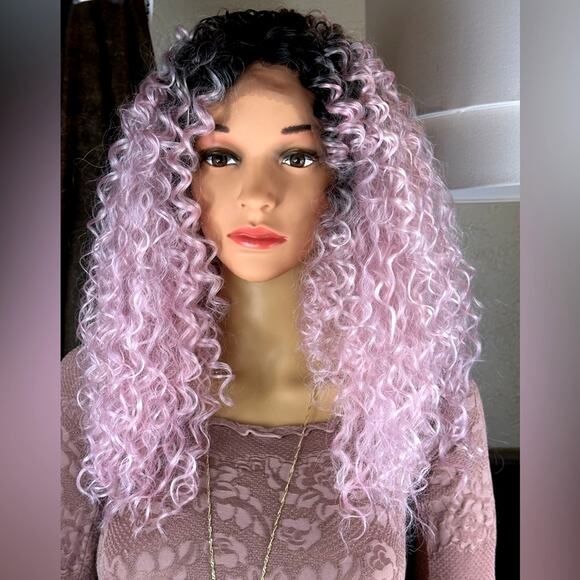 Long Kinky Curly Lace Front Wig - Picture 1 of 9